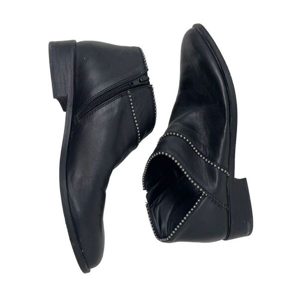 Lucky Brand Womens Perrma Leather Embellished Moto Ankle Boots Black Size 8M - Picture 4 of 9